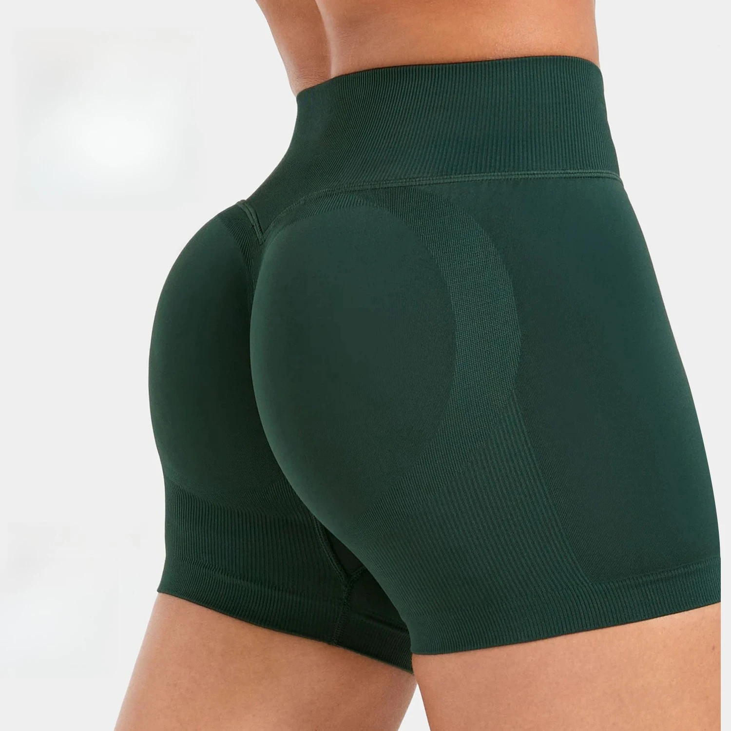 

High-Waisted Seamless Yoga Shorts for Women - Booty Lifting & Tummy Control, Workout Running Gym Leggings Plus Size
