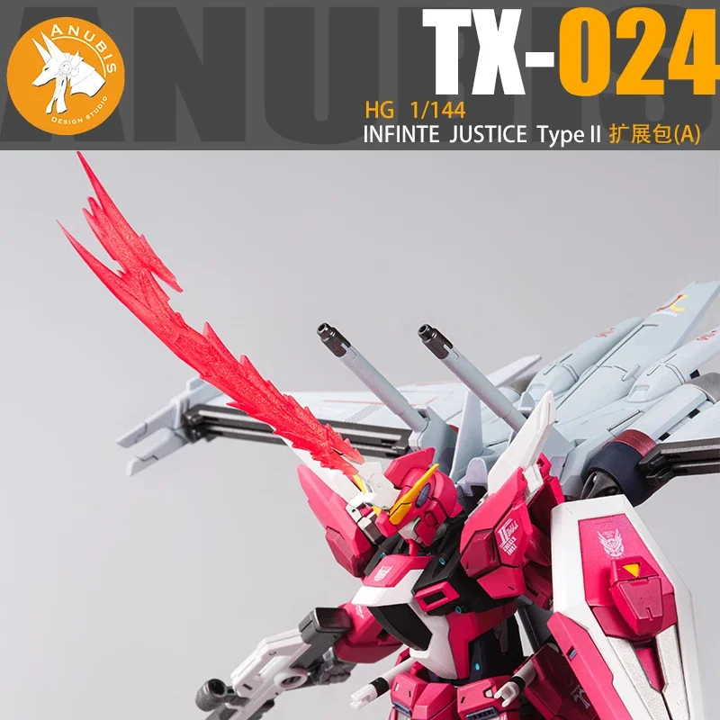 Anubis Gundam suku cadang upgrade HG 1/144 dengan TX024 kit ekspansi senjata tipe 2 keadilan tak terbatas