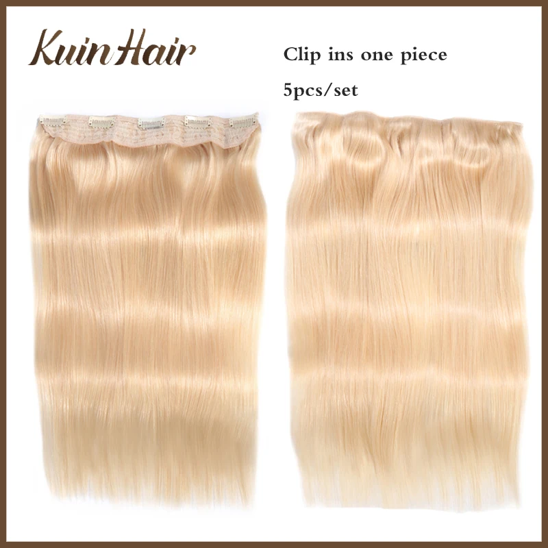 Straight Clip In One Piece Remy 10inches with 5clips Human Hair Extensions Pure Color Natural Hairpieces Full Head Clips Ins 70g