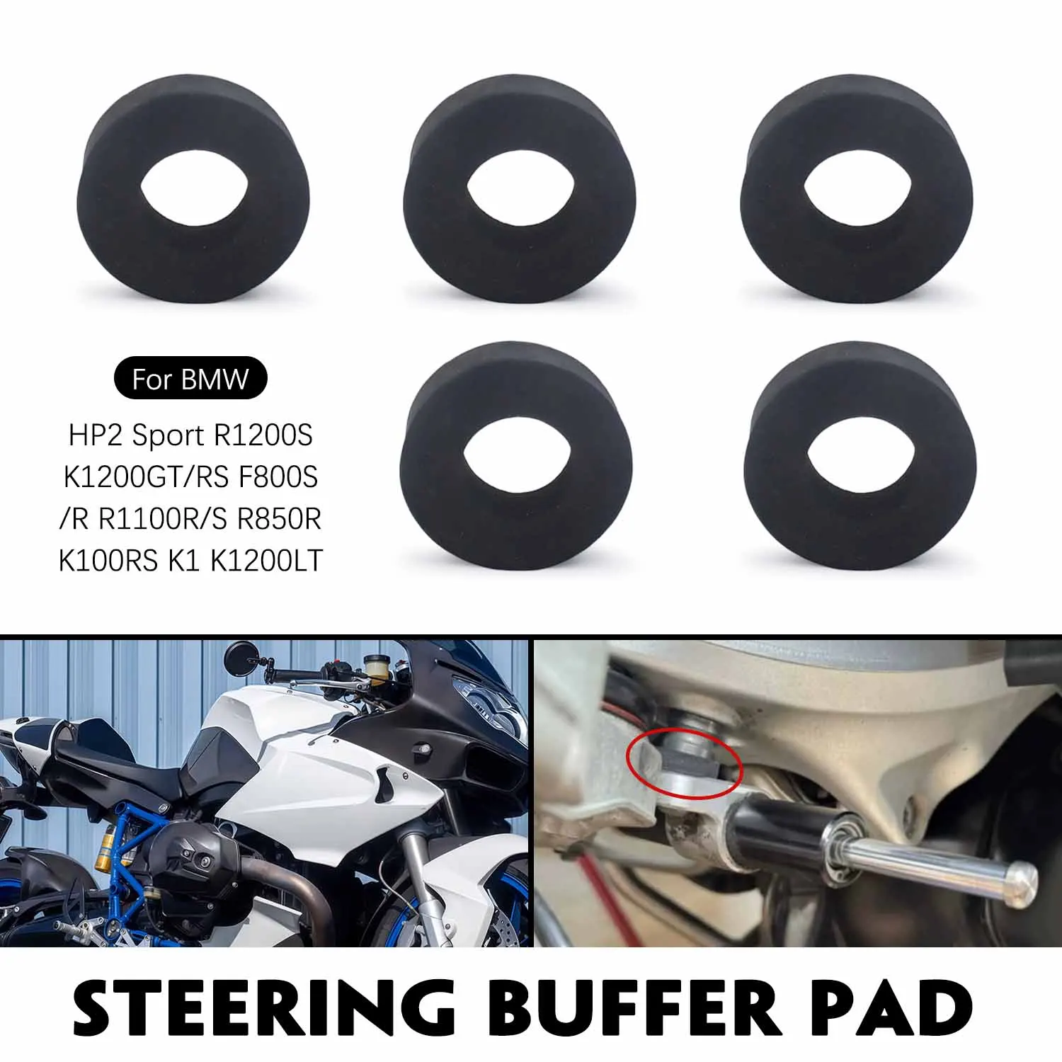 

For BMW F800S F800R F800ST F800GT R850R S1000RR K1 K1200RS K1200GT K1200LT Motorcycle Steering cushioning cushion pad