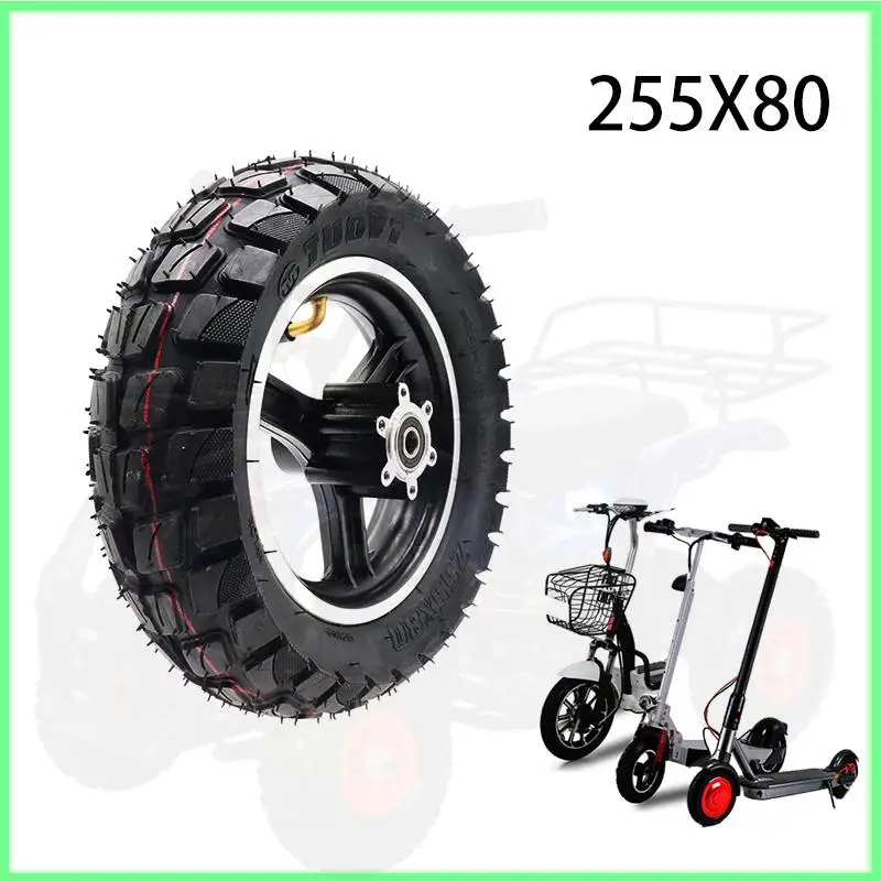 

10-дюймовая пневматическая шина 80/65-6 для электросамоката, комплект для модернизации 10X3.0 (255x80), внутренняя и внешняя покрышка