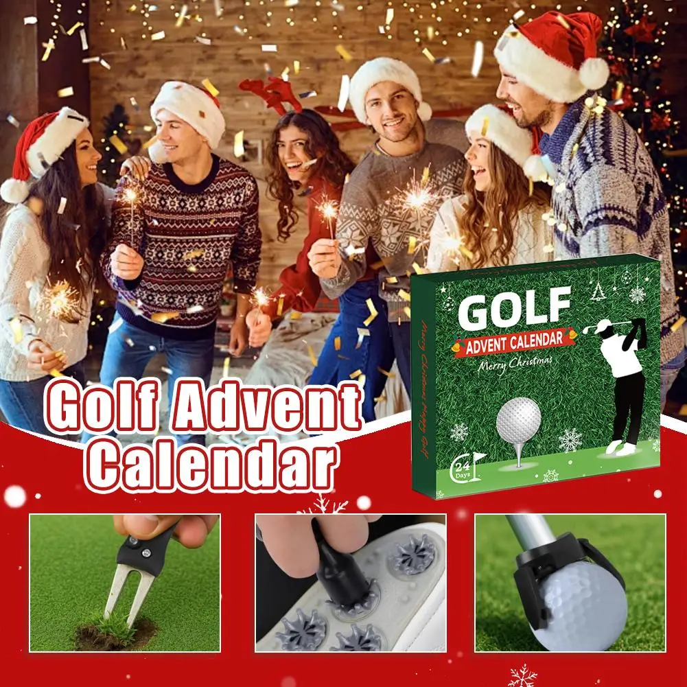 

Рождественский календарь обратного отсчета, Адвент-календарь для гольфа, Адвент-календарь для гольфа, праздничный подарок для мальчиков и девочек, чулки