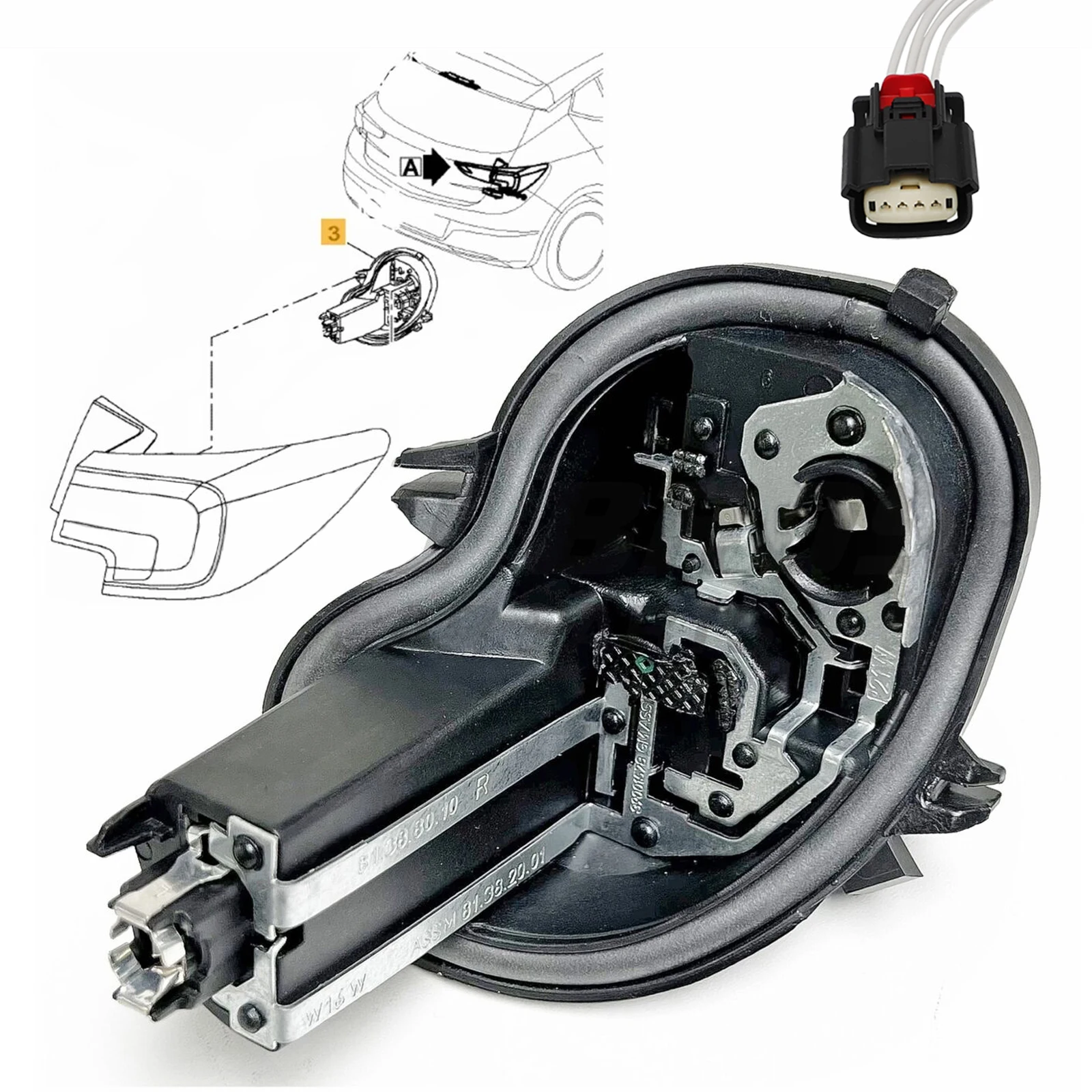 

Car Tail Light Circuit Board Plug Kit Rear Left/Right Passenger Side For Vauxhall Astra K2016 Car Accessory 39001577 39001578