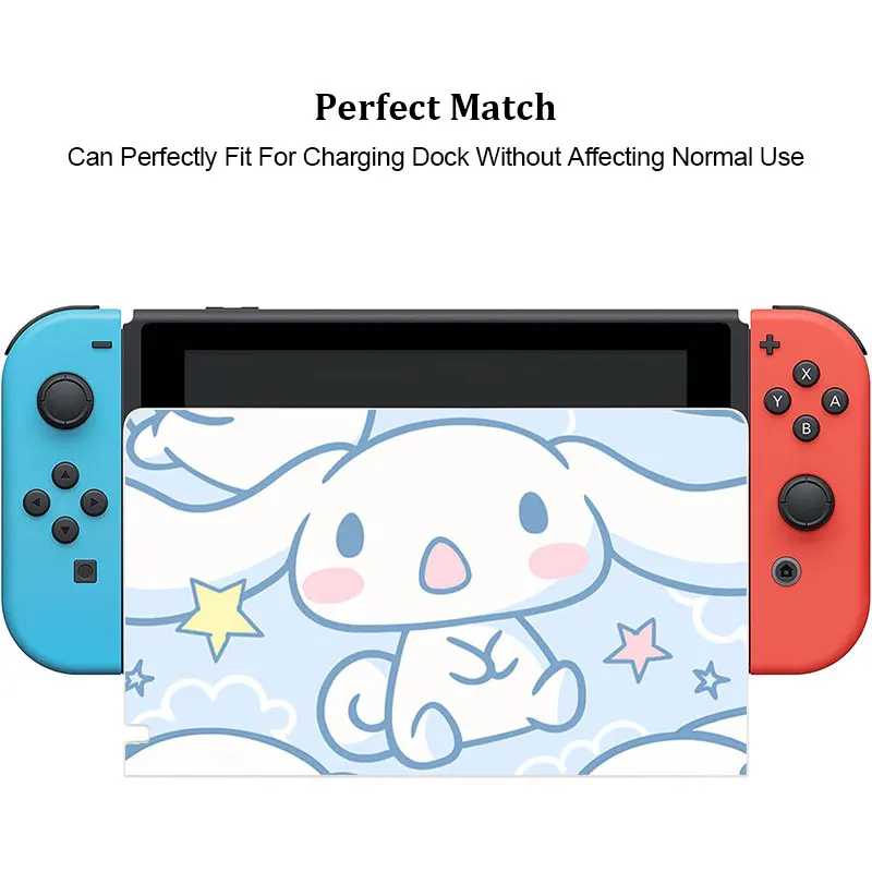 Faceplate Protective Cover For Nintendo Switch Oled TV Dock Station Cartoon Dog Decorative Replacement Front Plate Case view 3