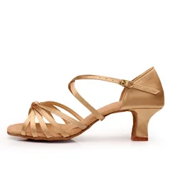 Zapatos de baile de salón para mujer, zapatos de baile latino, zapatos de Jazz de suela suave de Tango, sandalias de práctica de Salsa de 5/7cm