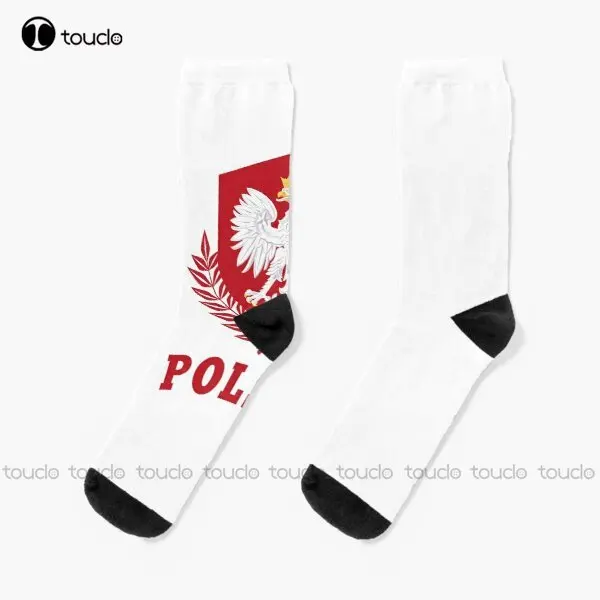 Calcetines divertidos de Polonia para hombre, medias personalizadas con estampado Digital de 360 °, regalo, Harajuku, Unisex, para adolescentes y jóvenes