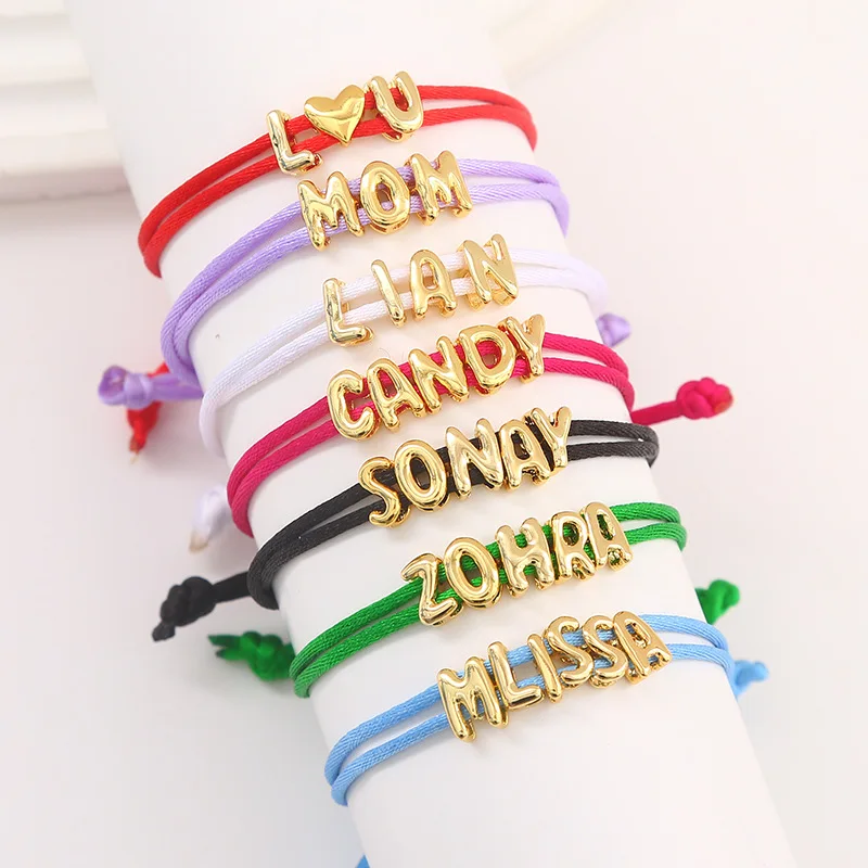 2026 Personalized Initial Braided Bracelet for Women Men Colorful Rope A-Z Alphabet Letter Charm Friendship Jewelry Custom Gift
