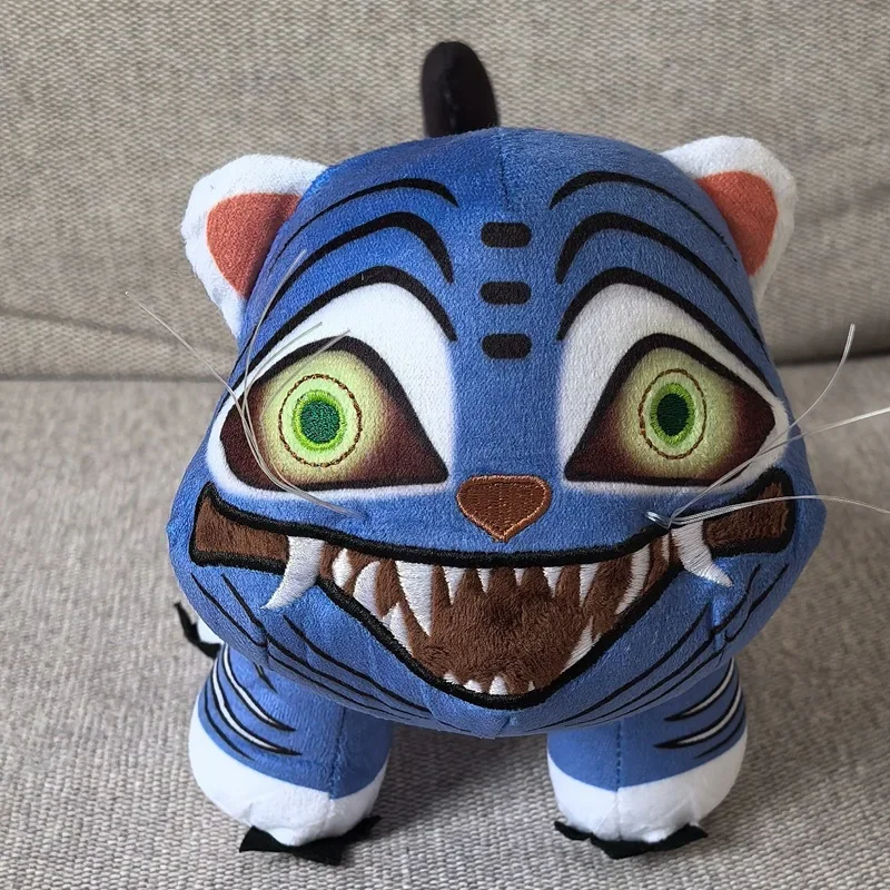 Treasuringu novo kpop demônio brinquedos de pelúcia jogo caçadores tigre brinquedo de pelúcia boneca tigre azul animais plushie presentes de aniversário