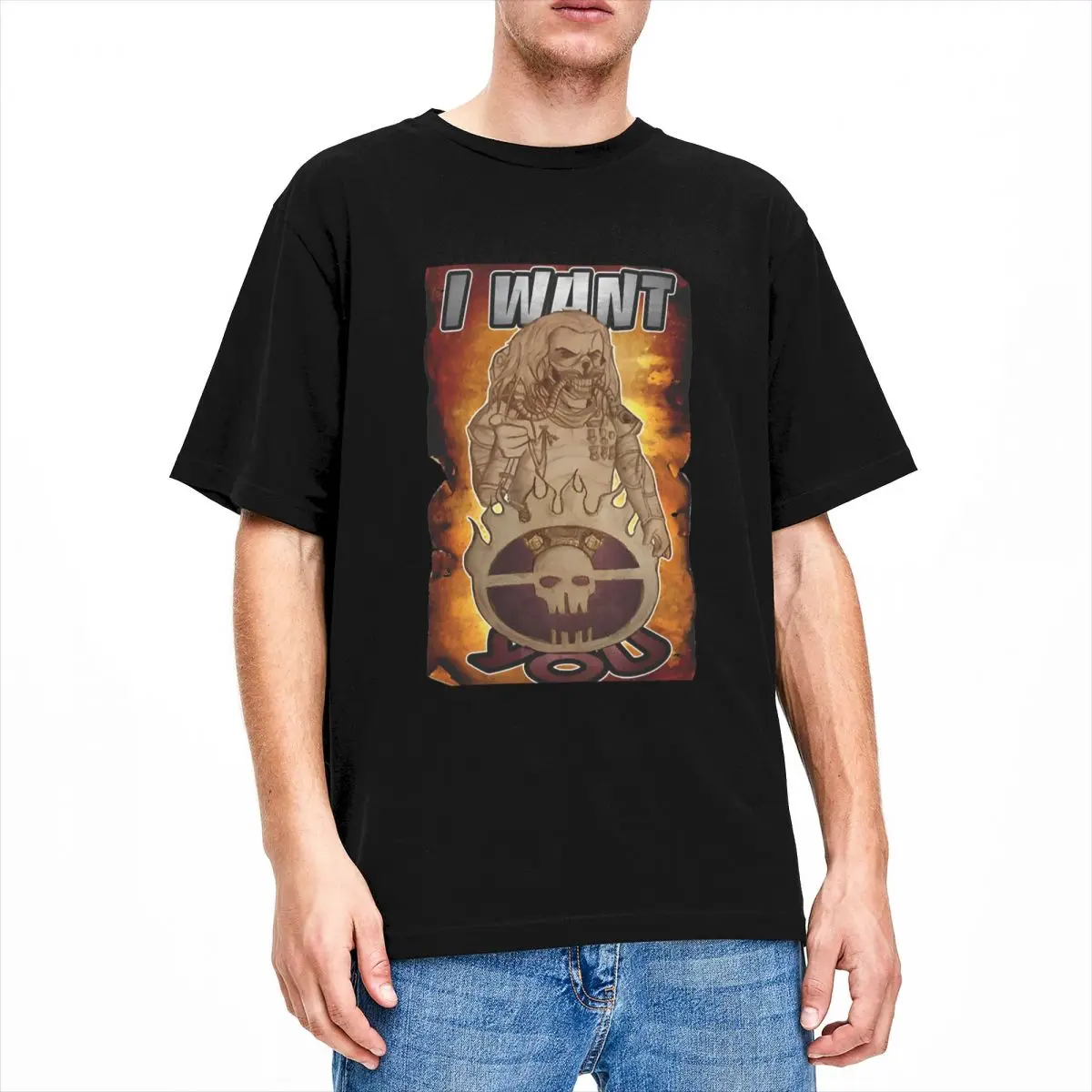 Immortan Joe Wants You Mad Max T Shirt Men's Cotton Novelty T-Shirts Round Neck Tees Short Sleeve Clothing Summer