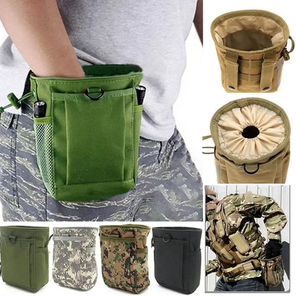 Paquete de bolas de acero para deportes al aire libre, bolsa de tirachinas de nailon impermeable, bolsa de cintura de almacenamiento multifuncional portátil, accesorios de caza