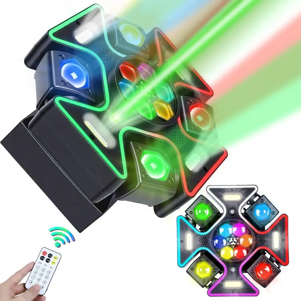 Professional 120W 4-in-1 RGBW Moving Head Stage Light DMX512 & Sound Activated Adjustable Rotating Light For Bar DJ Party KTV view 5