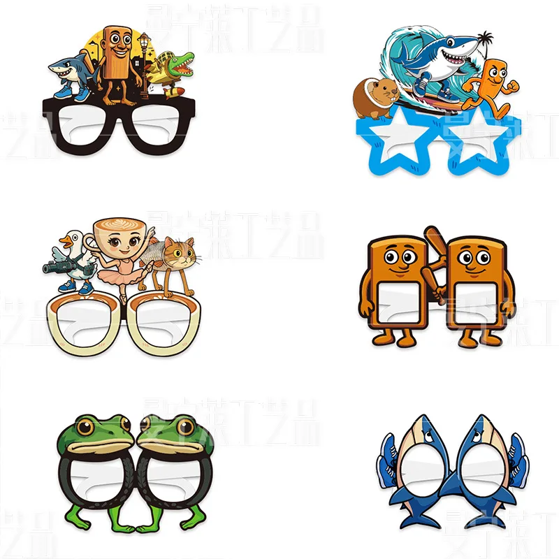 

Итальянский мозг, украшения для детского душа, бумажная маска Tung Tungtung Sahur Telala, забавная акула, украшения для дня рождения, маски, подарки