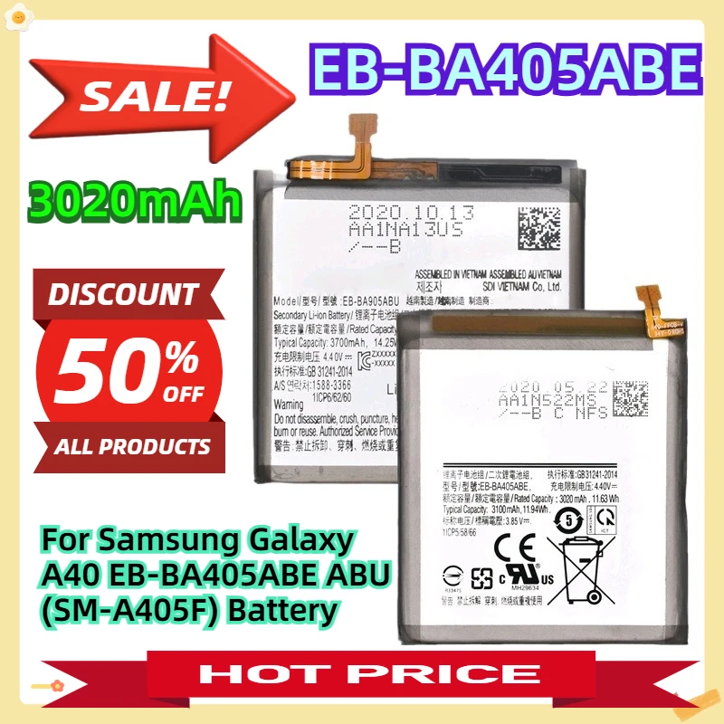 

For Samsung Galaxy A40 EB-BA405ABE ABU (SM-A405F) Battery