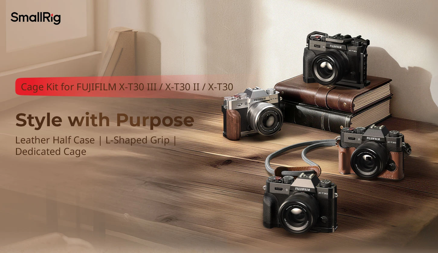 SmallRig X-T30 II L-förmige Montageplatte mit Silikongriff für FUJIFILM X-T30 / X-T30 II / X-T30 III, mit Verschlussknopfkappe 5664 – Detail 9