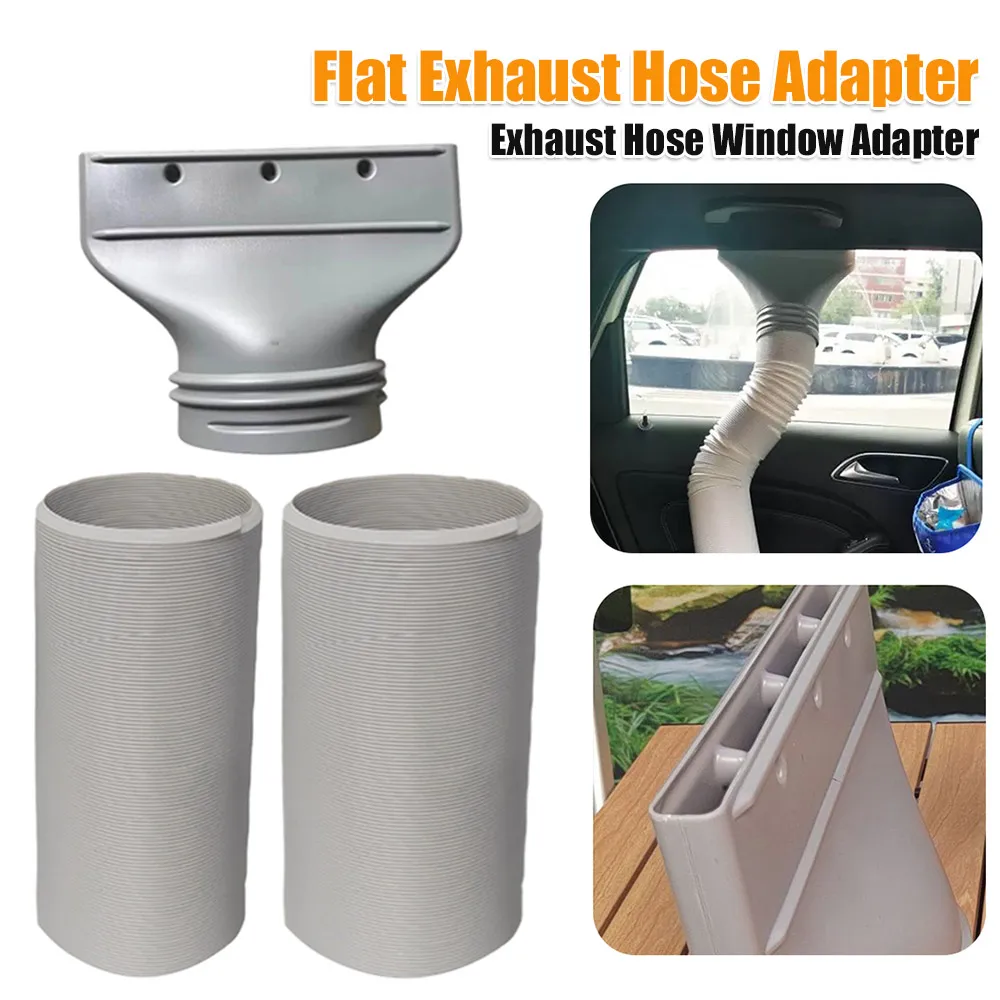 Flat Hose Adapter Hose Adapter Exhaust Hose Window Adapter for Mobile/Car and Exhaust Solutions