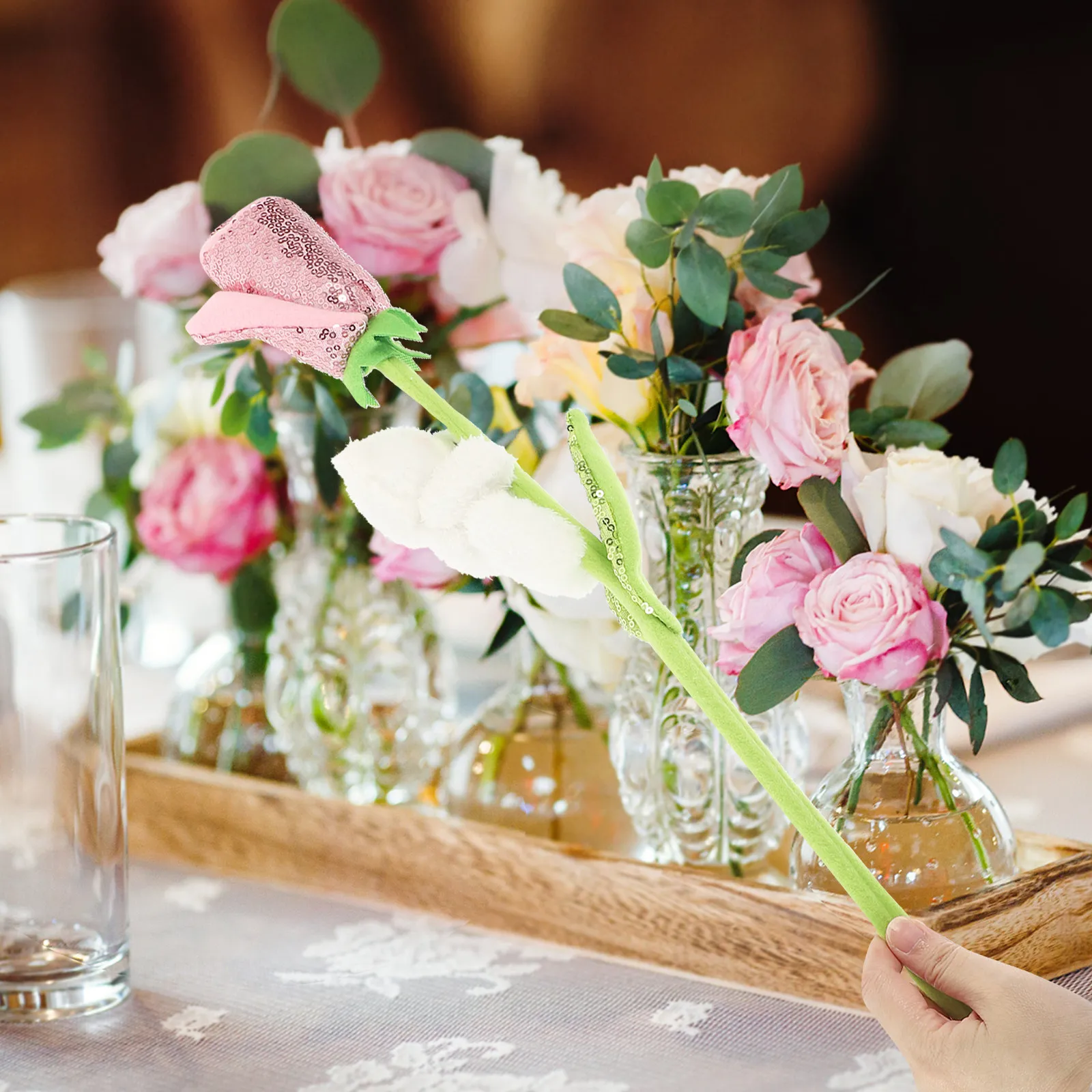 

Искусственная роза и плюшевый мишка в комплекте: Декоративная цветочная композиция для дома, вечеринок и оформления свадебных мероприятий