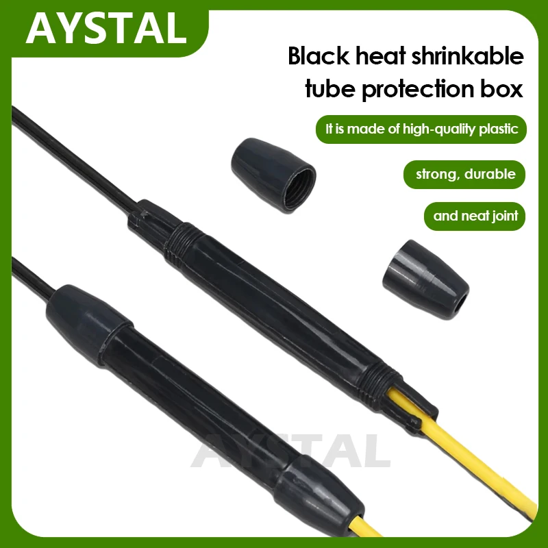 150Pcs Drop Cable Protection Box Optical Fiber Protection Box Small Round Tube Heat Shrink Tubing to Protect Fiber Splice Tray