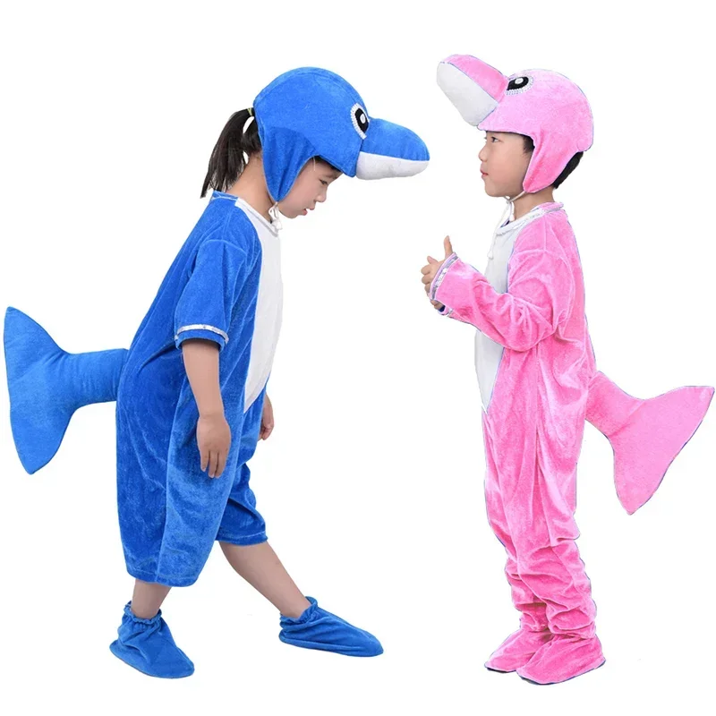 Halloween Kid Cosplay Party Delfino Animale Pesce Costume da ballo Tuta Carnevale Abbigliamento per bambini Per ragazzi Ragazza MN3