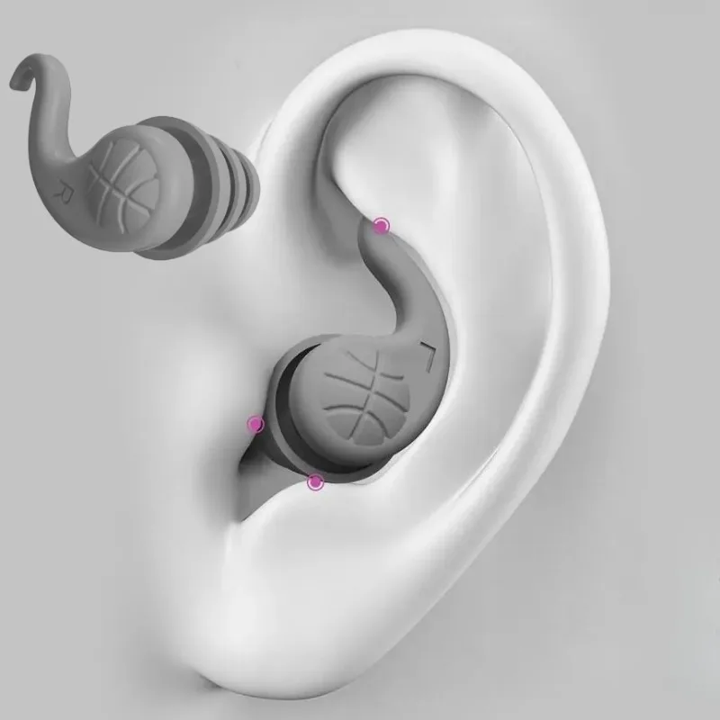 

1/2 пары беруш с шумоподавлением, многоразовый мягкий силикон для сна, плавания, блокирующий звук для учебы, путешествий, удобный