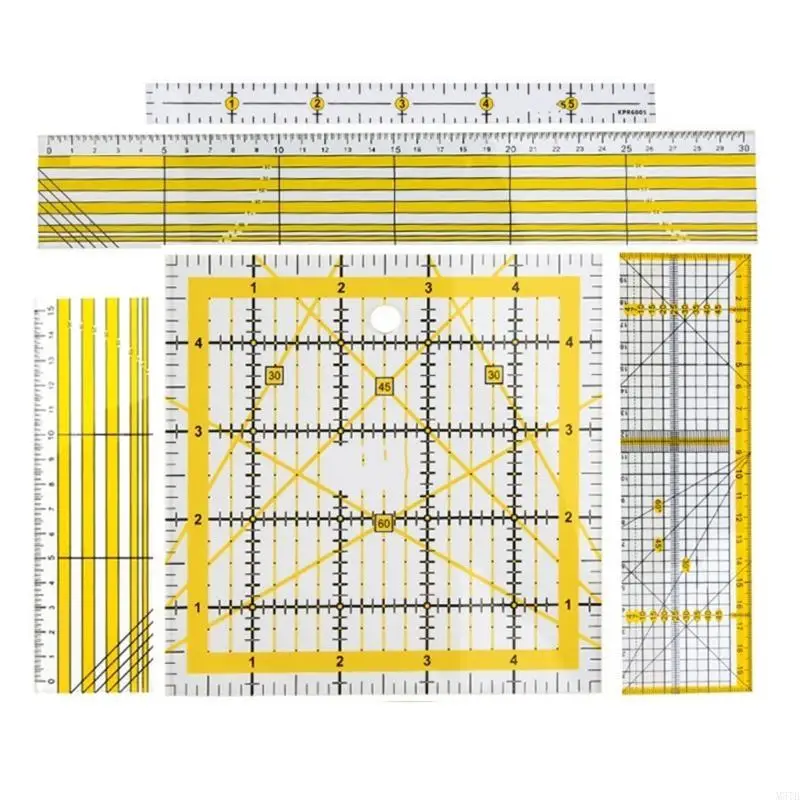 M5TB Architect Template Drafting Ruler Quilter-Square Ruler Stencil Measuring Tool