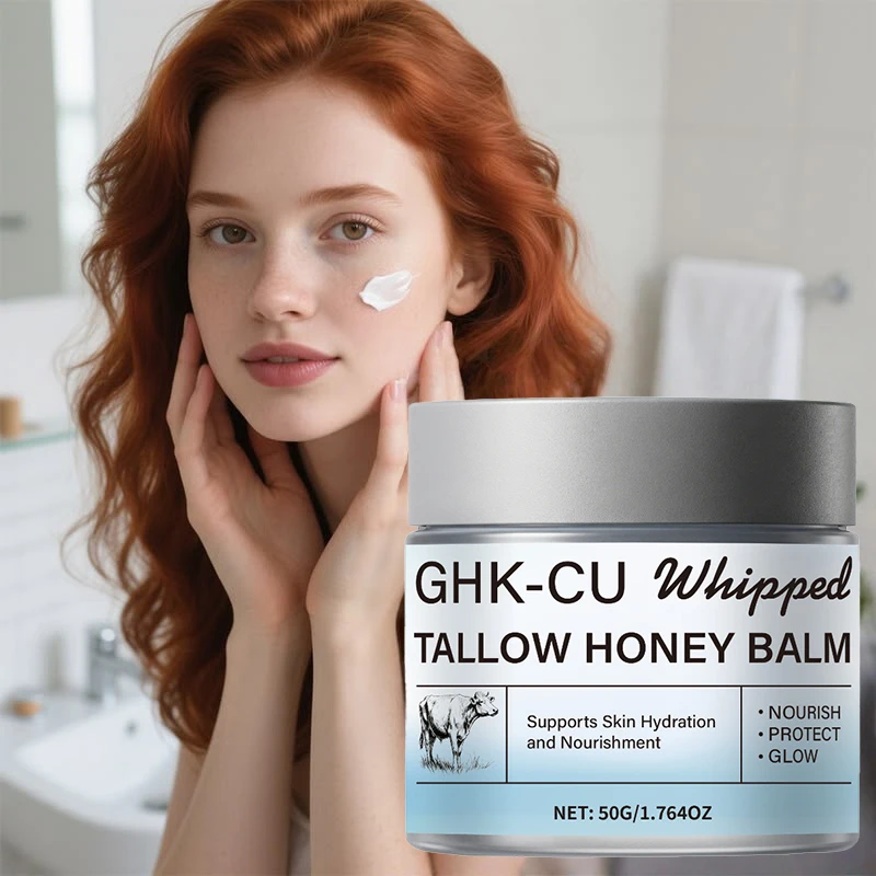 Copper Peptide Beef Tallow Honey Repair Face Cream Moisturizing Soothing Skin Care Intensive Hydrating Barrier Support Collagen