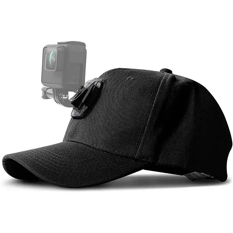 Action Camera Baseball Hat Mount for GoPro Hero 13 12 11 10 9 8, Adjustable Sun Cap with Bracket for First Person POV Shooting