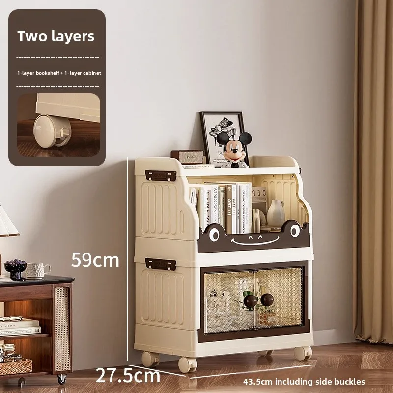 

Firm Children's Bookshelf Floor Shelf Household Storage Shelf Large Capacity Organizing Locker sturdy and durable