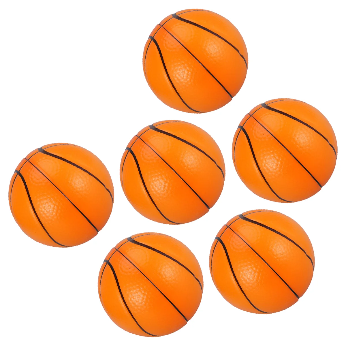 6 Pcs 10CM Sports Stress Balls Basketballs Squeeze Sponge Balls for Anxiety Relief Relaxation Party Favor Toy Gifts