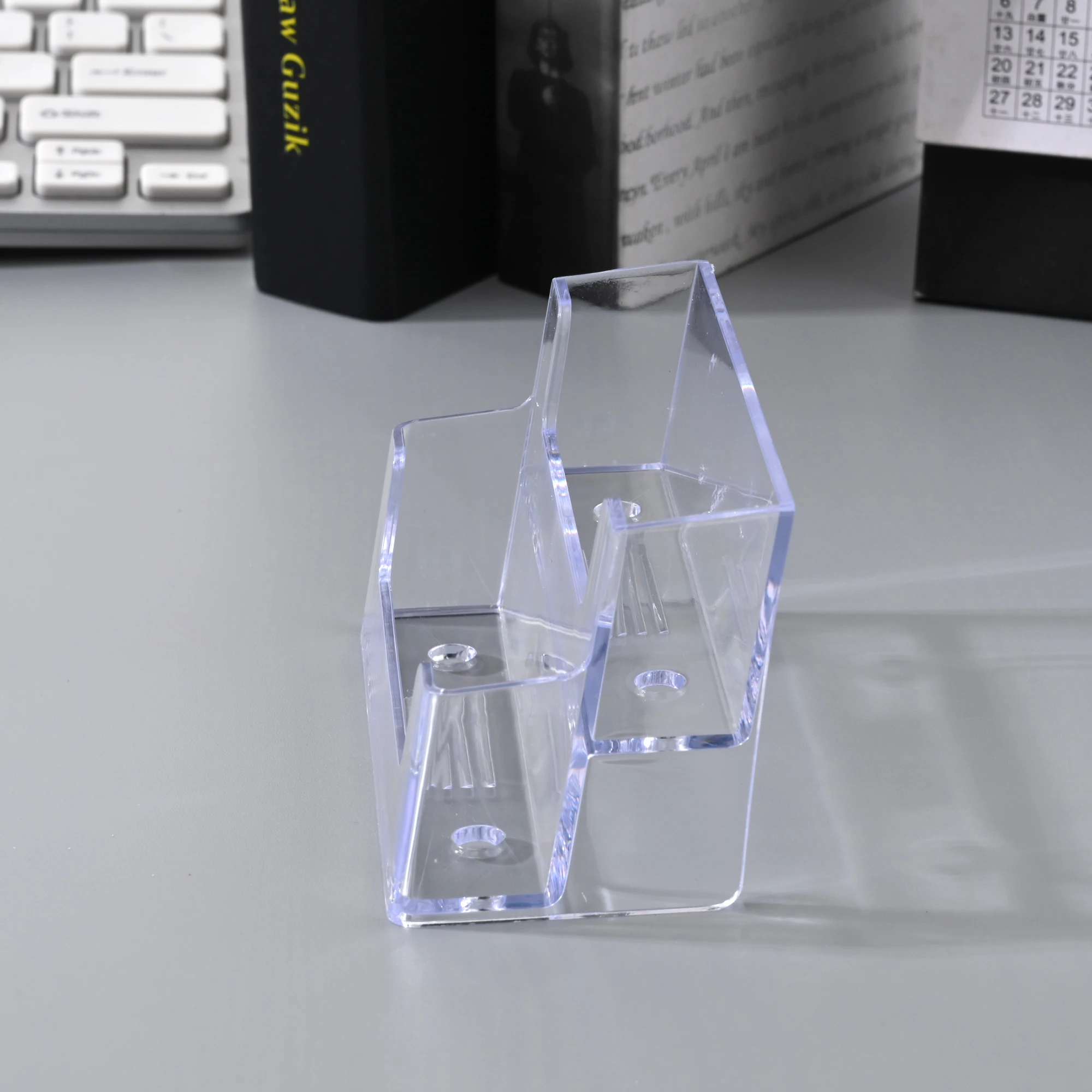 Transparent Desk Shelf Storage Box Display Acrylic Clear Plastic Desktop Business Card Holder Location Card Holder New