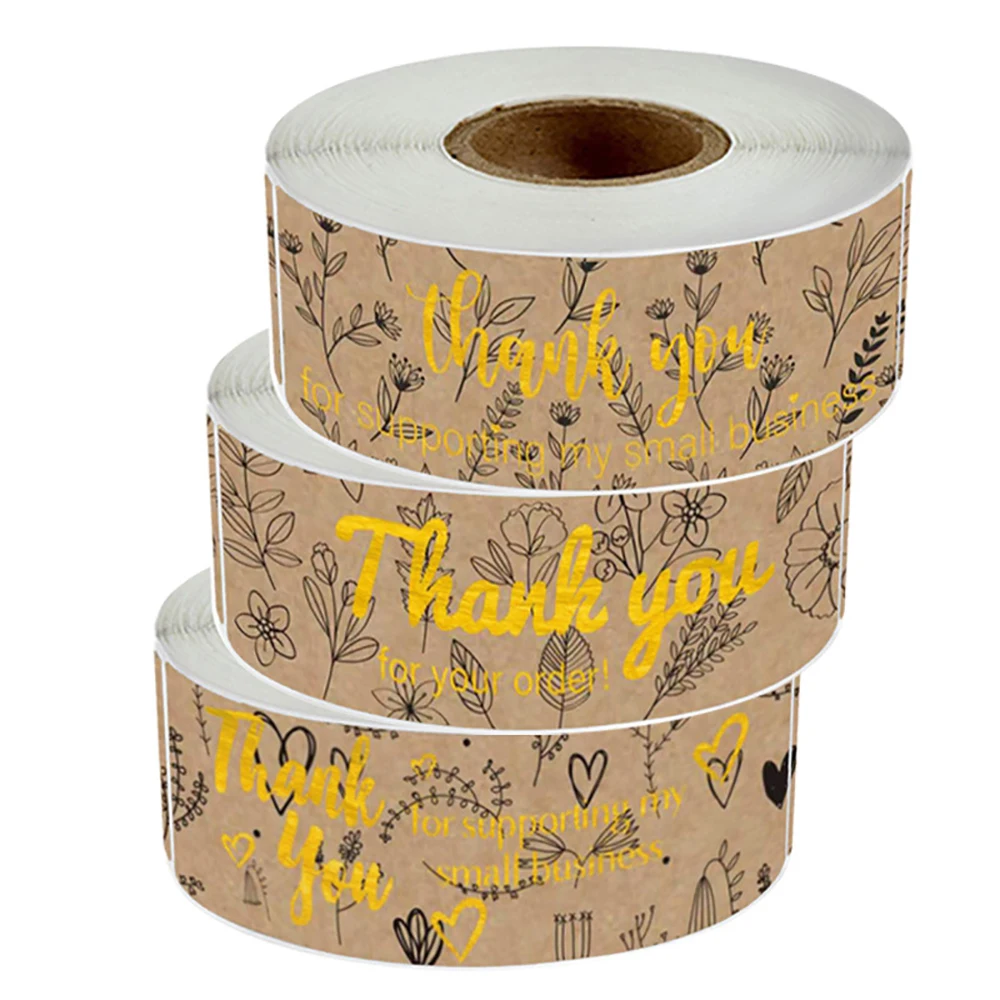 120Pcs Gold foil Thank You for Your Order Stickers Labels for Envelope Sealing for Small Business Decor Stationery Sticker