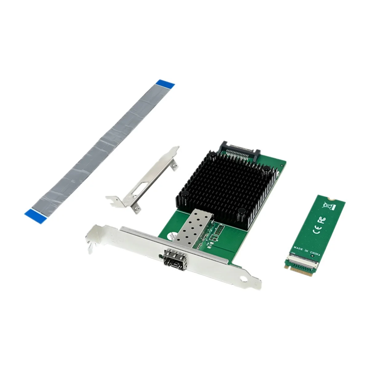 Server Network Card M.2 B+M KEY 8-Channel Single-Port 10GbE SFP Ethernet NIC Network Card for Win10 FreeBSD Linux System