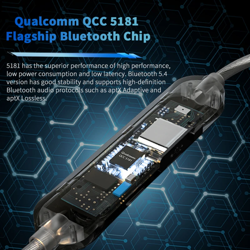 BGVP M4 Neck-Mounted Bluetooth5.4 Earphone Cable MMCX/0.78 With Mic Compatible Full Format Decode LDAC/Aptx/Aptx HD/AAC/SBC/