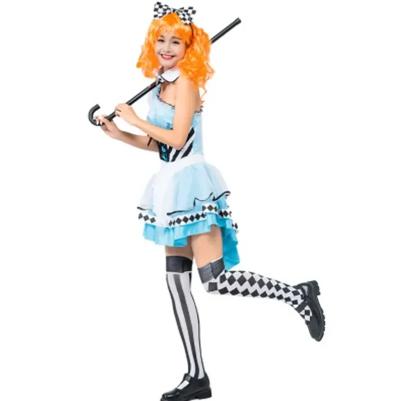 HN8 애니메이션 게임 이상한 나라의 앨리스 블루 파티 코스프레 의상 할로윈 앨리스 드림 시시 메이드 로리타 공주 Dress8...Gf
