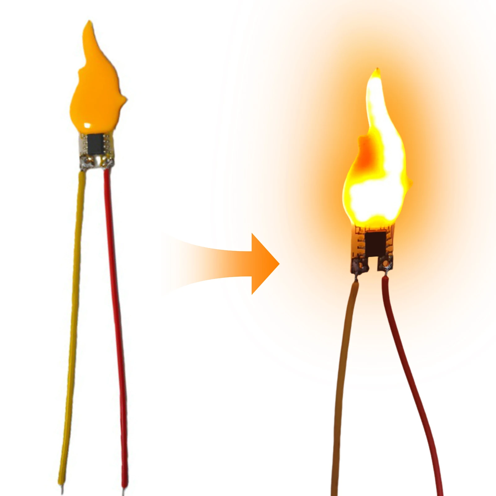 3/5/10PCS 3V LED Flame Effect Light Bulb 2200K Diode Flash Candles Light Bulb Accessories for Birthday Party Decoration
