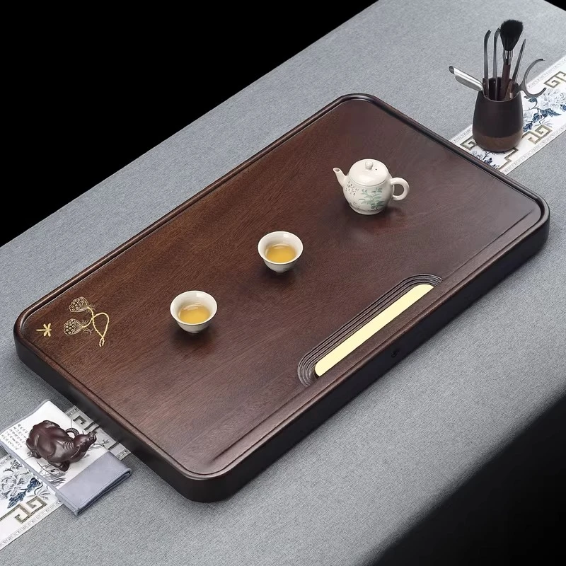 Office Luxury Tea Tray Solid Wood Home Large Rectangular Modern Tea Tray Shapes Creative bandeija imperial antiga Tray Organizer