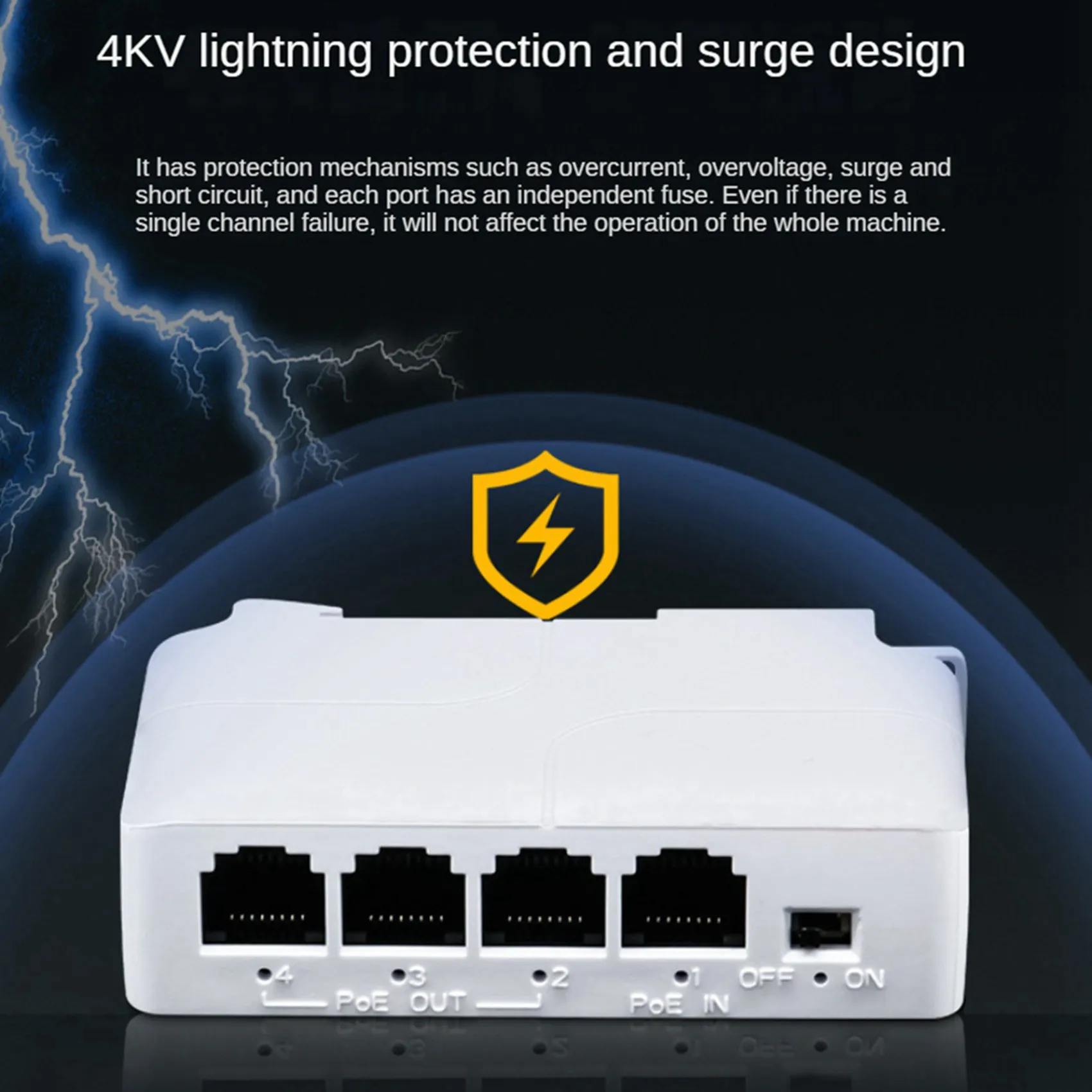 New-3X 1～3ポートPoEエクステンダー 10/100M PoEリピーター IEEE802.3Af IP伝送エクステンダー POEスイッチNVR IPカメラ用