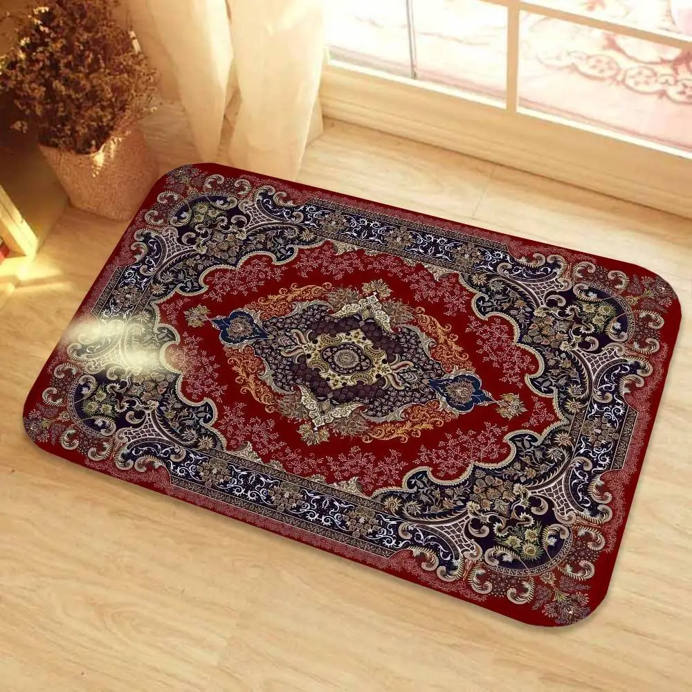 

Floor Mat Printed Large Carpets Room And Bedroom Carpets Bathroom Anti Slip Bohemian Pattern Door MATS Small Carpets