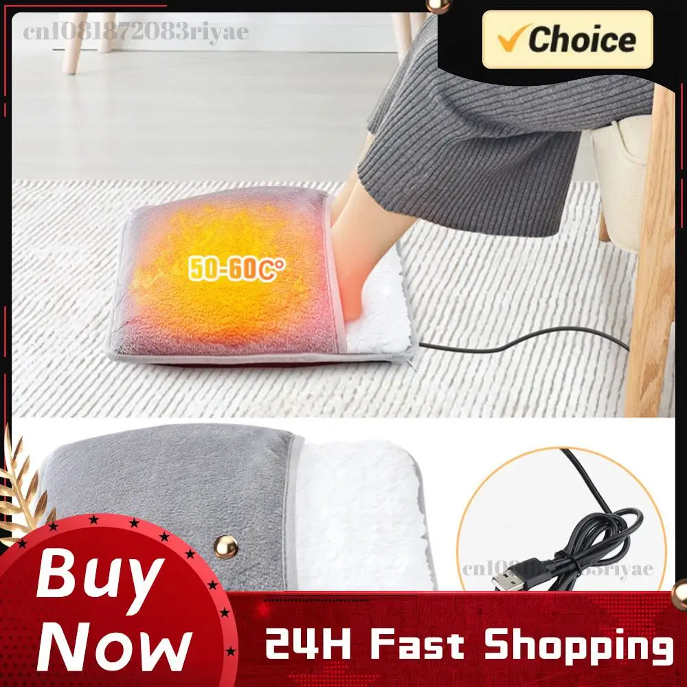 

Household Feet Warmer Heater USB Constant Temperature Soft Plush Thermal Blanket Feet Foot Warming Mat for Home Office Bedroom