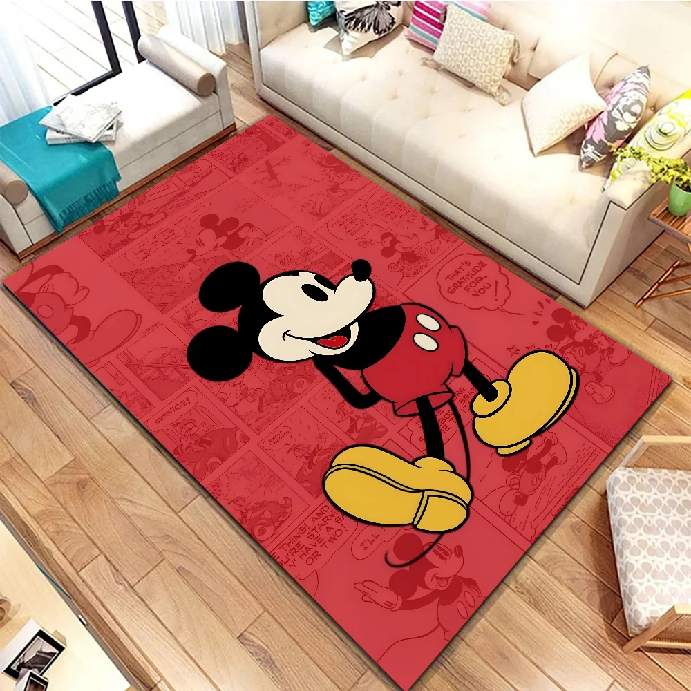 M-MickeIES Cartoon Floor Mat Graphic Printed Flannel Doormats For Bathroom Kitchen Entrance Carpet Home Decor