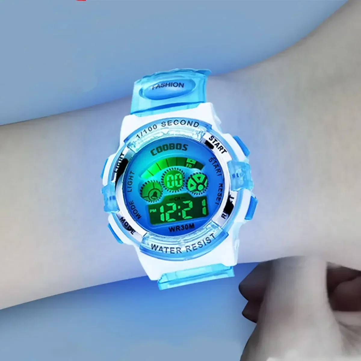 Colourful LED Lights Flashing Glow Up Boys Girls Kids Children\'s Day Party Gifts Digital Electronic Luminous Watches Clock