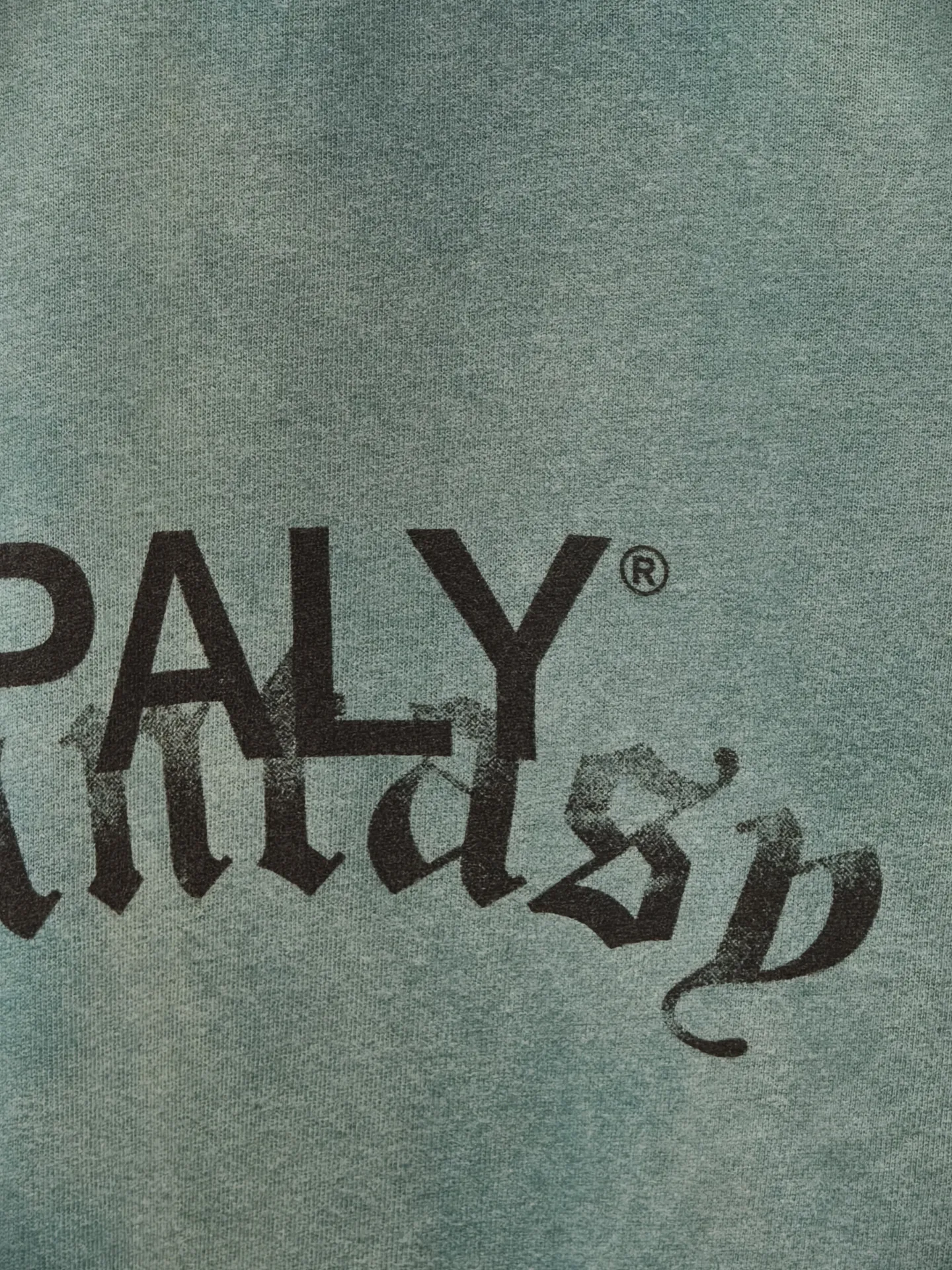 26ss Fashion PH Vintage Casual Tops Cutting Damage Homme StreetWear Print Washed Old Tee Hip Hop T-shirt for Men Clothing