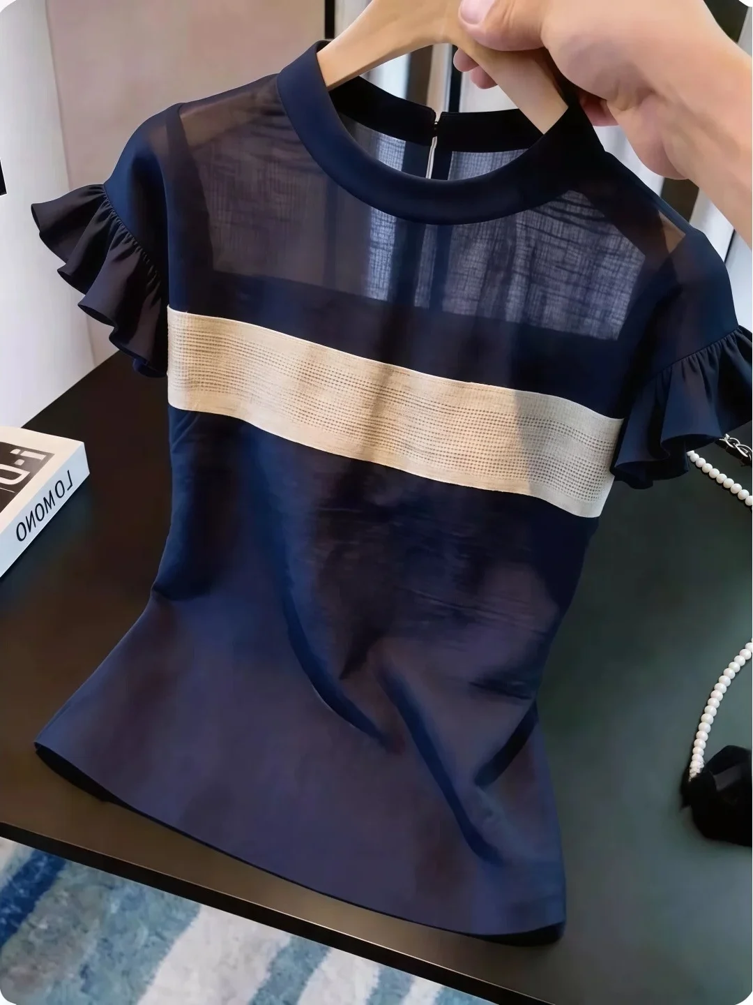 Korean Style Light Maturity Unique Exquisite Sun Protection Small Shirt 2026 Summer New High Sensation Color Collision Short ...