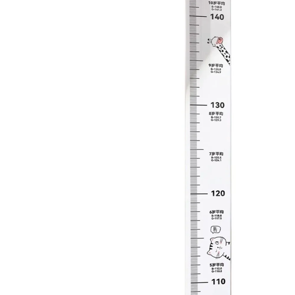 2M Height Height Measurement Sticker Self-adhesive Removable Height Measuring Tape Waterproof Transparent Unisex Growth Chart