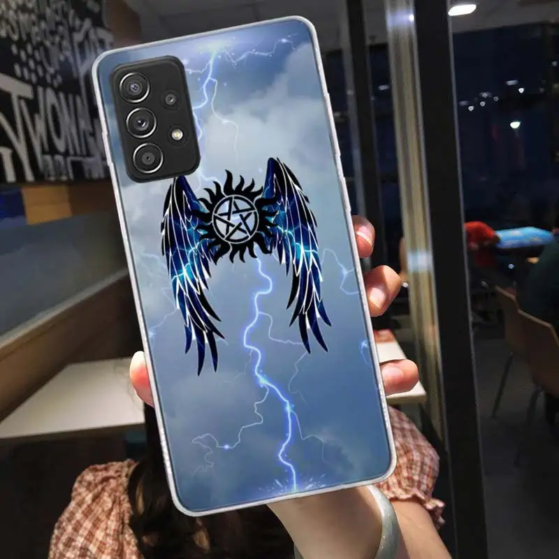 Supernatural Symbol Phone Case For Galaxy Samsung A02S A03S A04S A05S S8 A15 A25 A35 A55 A9 A8 A7 A6 J8 J6 J4 Plus S7 S10 Lite 2