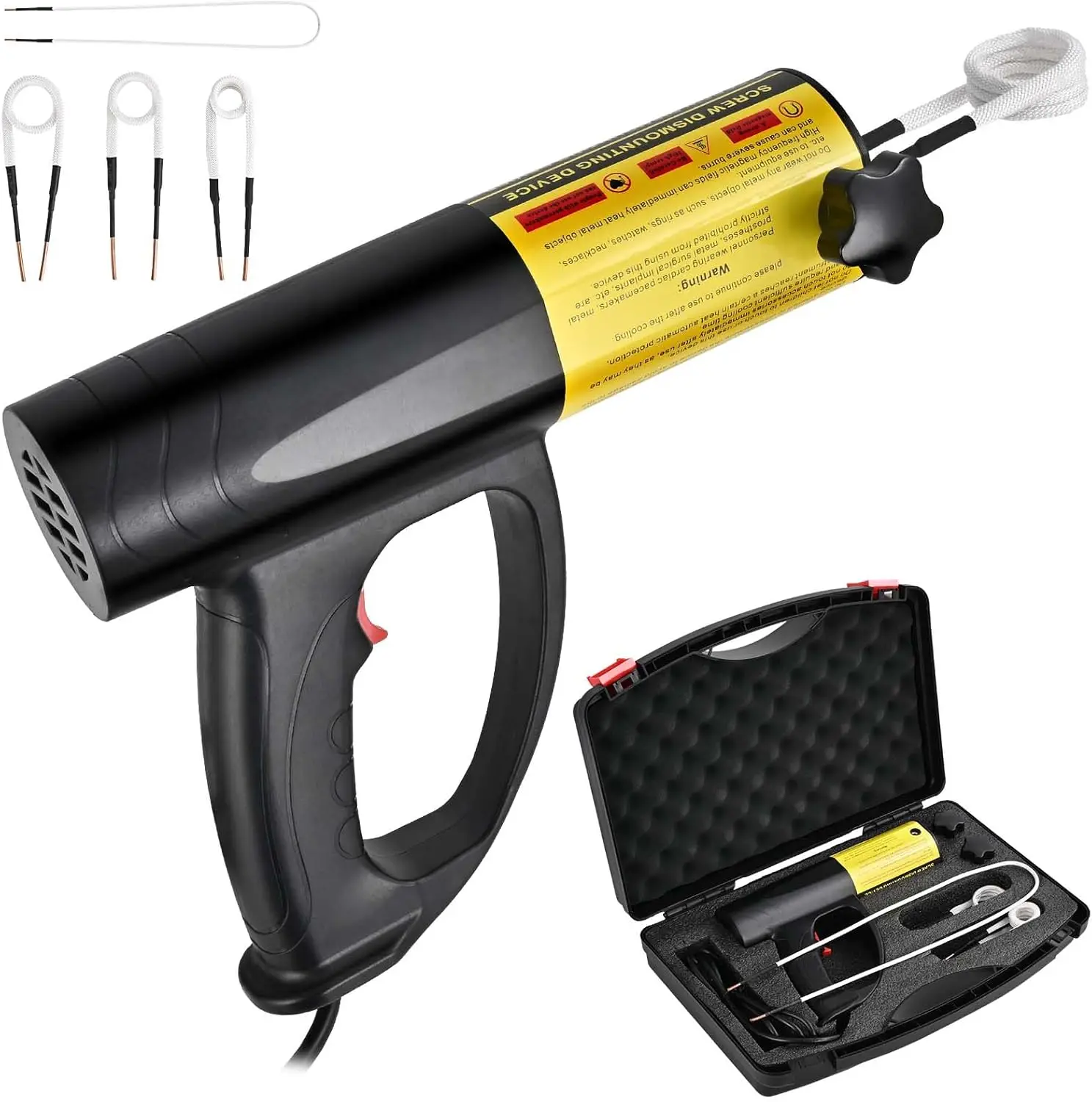 

Индукционный нагреватель для удаления болтов, 1500 Вт, 110 В, магнитный индукционный нагреватель с 4 катушками, ручной нагреватель для удаления заржавевших винтов