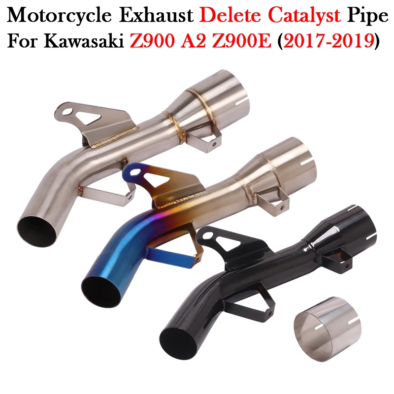 

For KAWASAKI Z900 A2 Z900E 2017 - 2019 Motorcycle Exhaust Delete Catalyst Middle Link Pipe Escape Moto Connect Original Muffler