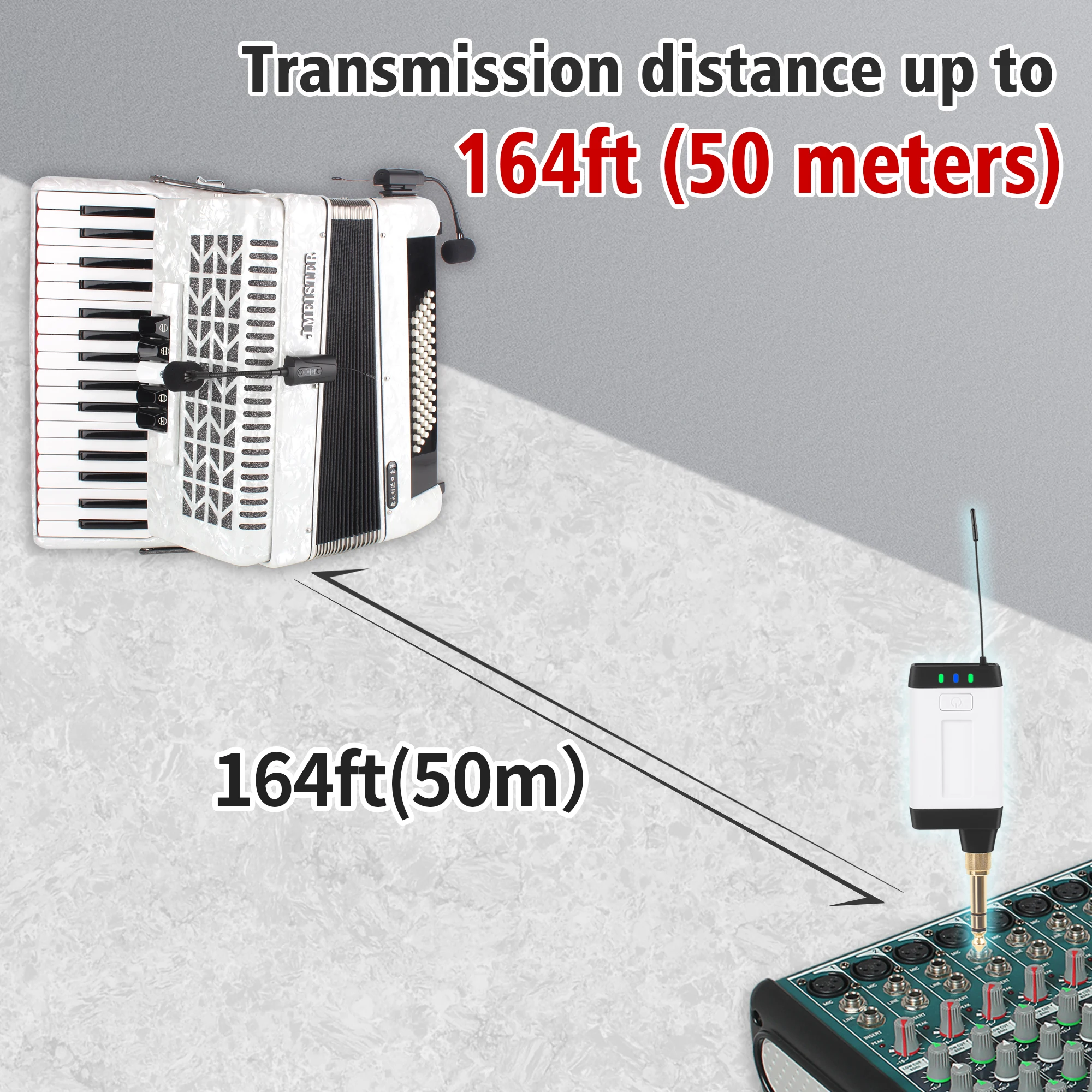 Imagem -06 - Acordeão Microfone sem Fio Gooseneck Mic System Projetado para Acordeão Transmissor q2 At5a Uhf