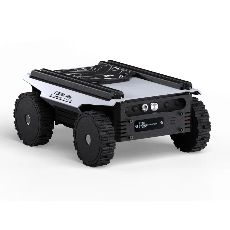 Flex 4WD Modular Robot Chassis Kit, Hub Motor Drive-by-Wire Compact Chassis for Raspberry Pi Jetson