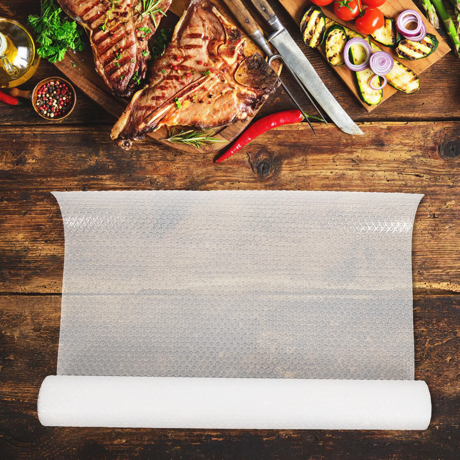 

1 Roll Eva Washable Fridge Liner Waterproof Refrigerator Mat Shelf Liner for Kitchen Cabinets Food Storage Table Mats Shoe Racks