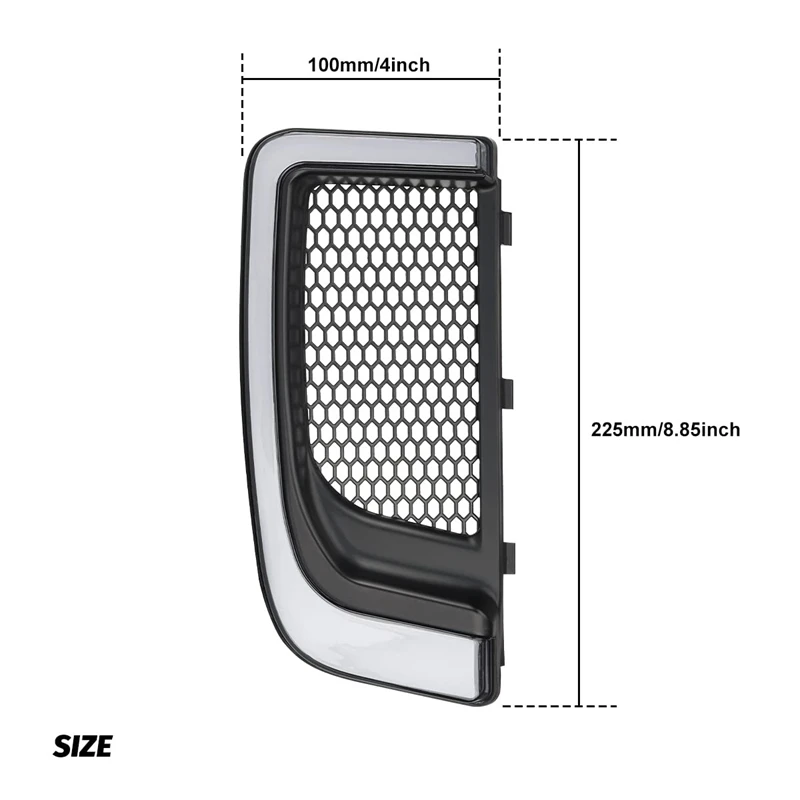 Motorcycle Turn Signal Tracer LED Running Light Turn Signal Fairing Lower Grills For Touring Street Road Glide